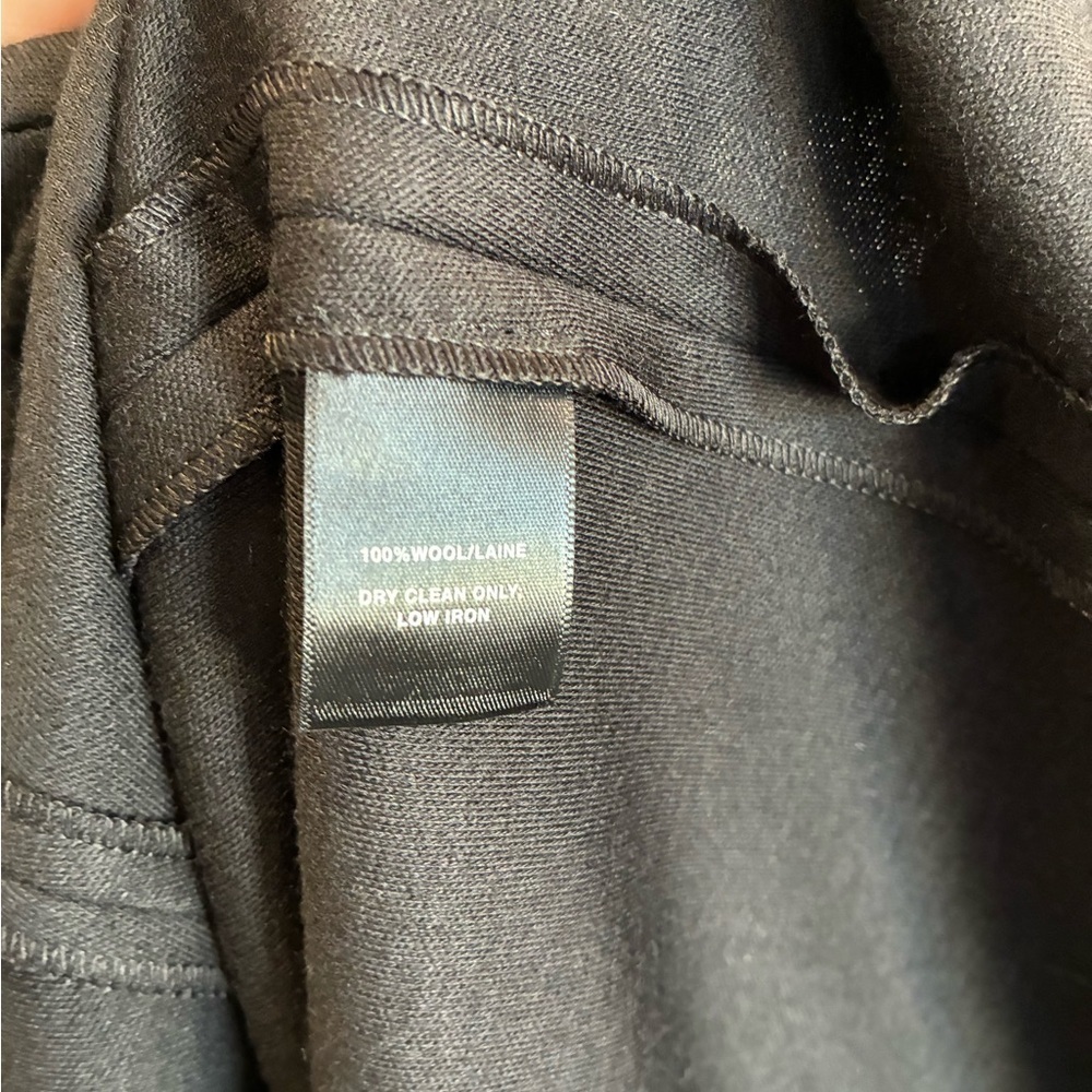 Lafayette 148 New York black wool short sleeve dress size L - Picture 4 of 4